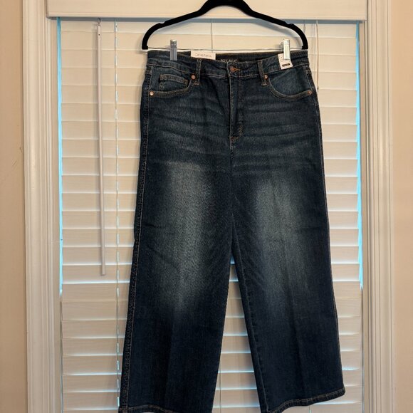 NWT Judy Blue LAST KISS Mid-Rise Tummy Control Crop Wide Leg Jeans (Size 13) - Picture 7 of 8